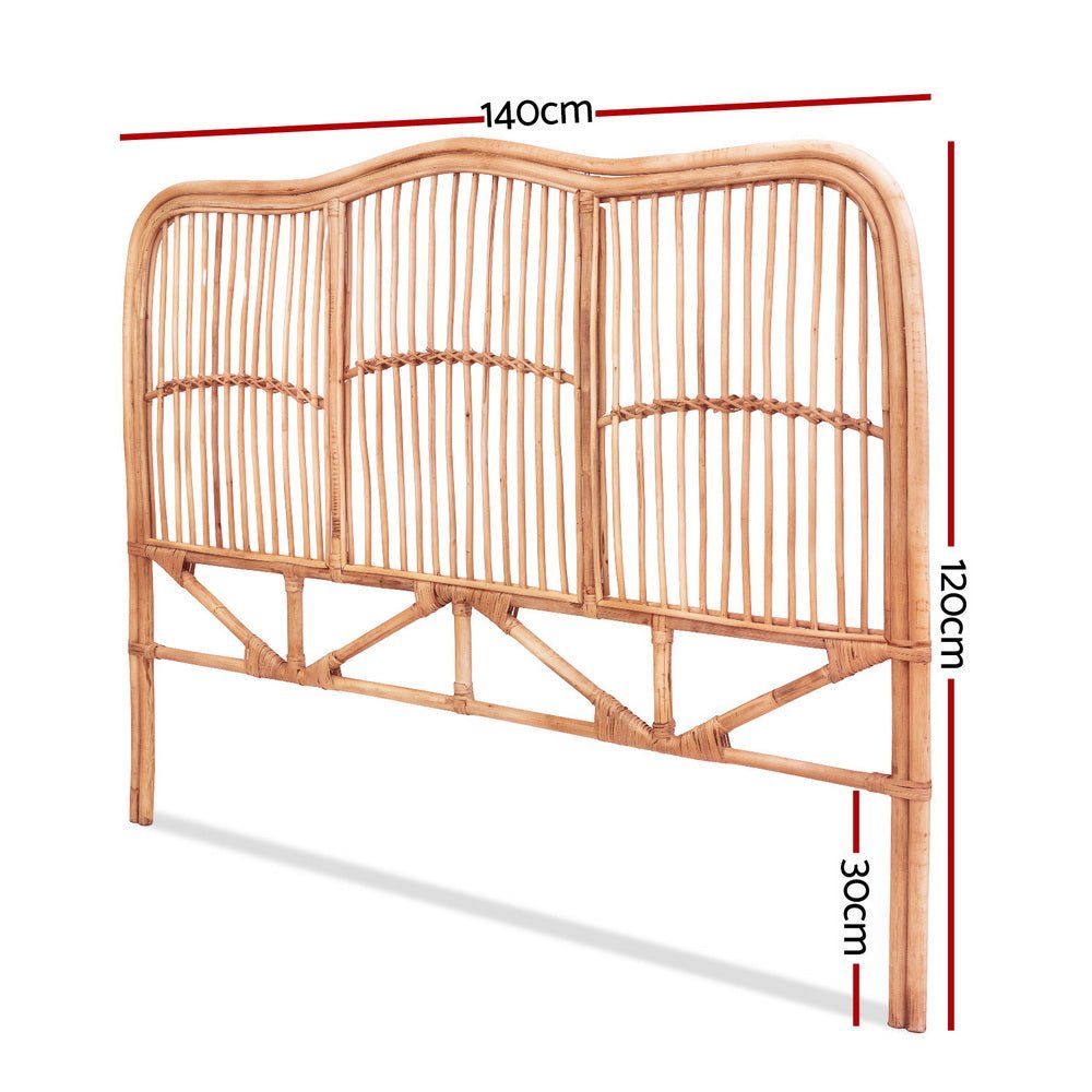 Bed Headboard Double Bedhead Rattan - NERO Pine - Furniture > Bedroom > Headboards - Rivercity House & Home Co. (ABN 18 642 972 209) - Affordable Modern Furniture Australia