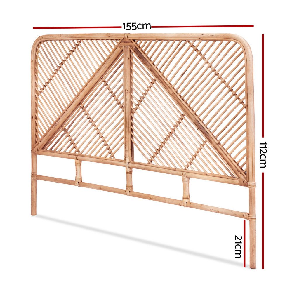 Bed Headboard Queen Bedhead Rattan - FRED Pine - Furniture > Bedroom > Headboards - Rivercity House & Home Co. (ABN 18 642 972 209) - Affordable Modern Furniture Australia
