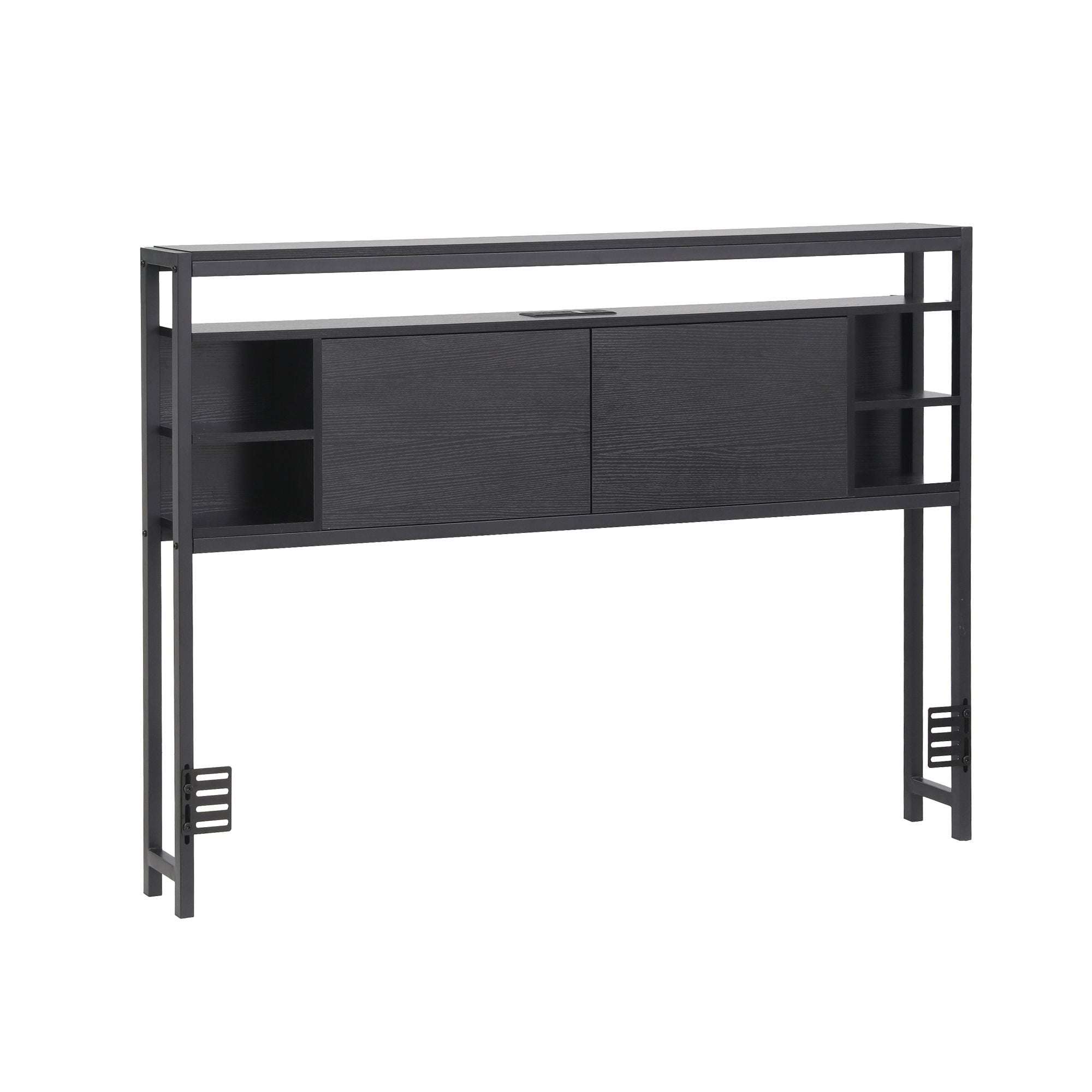 Bed Headboard Queen Storage Bedhead Charging Station Black - Furniture > Bedroom > Headboards - Rivercity House & Home Co. (ABN 18 642 972 209) - Affordable Modern Furniture Australia