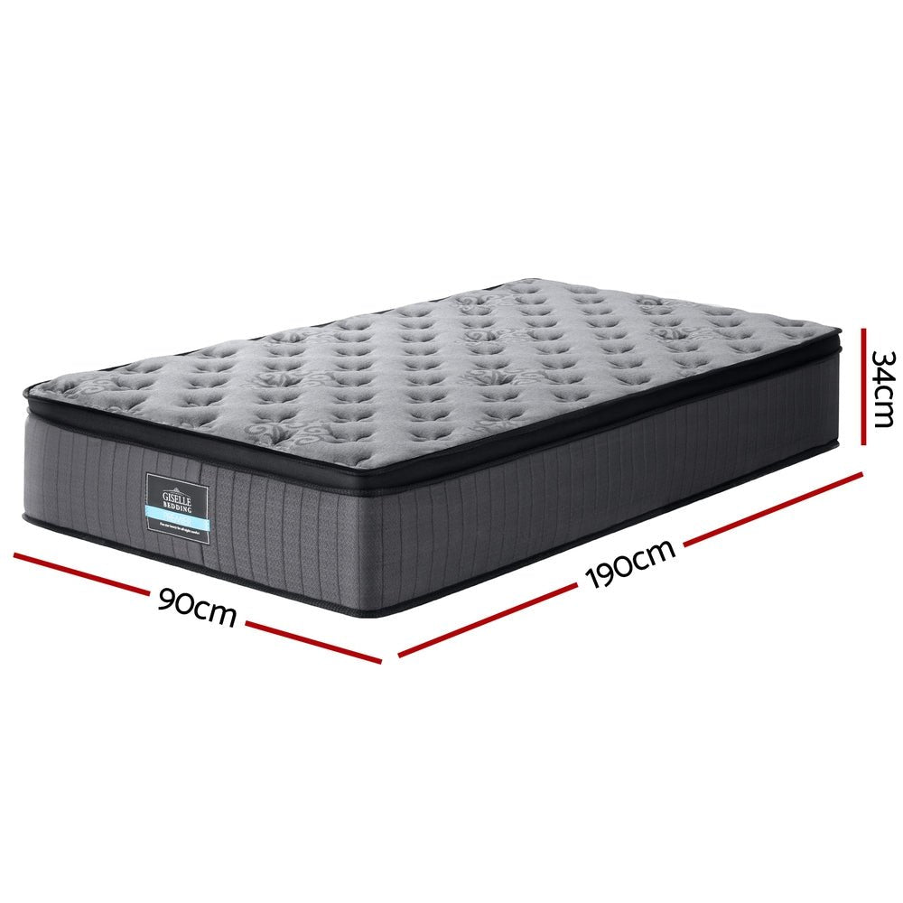 Bed Mattress 34cm Single - Furniture > Mattresses > Single Mattress - Rivercity House & Home Co. (ABN 18 642 972 209) - Affordable Modern Furniture Australia