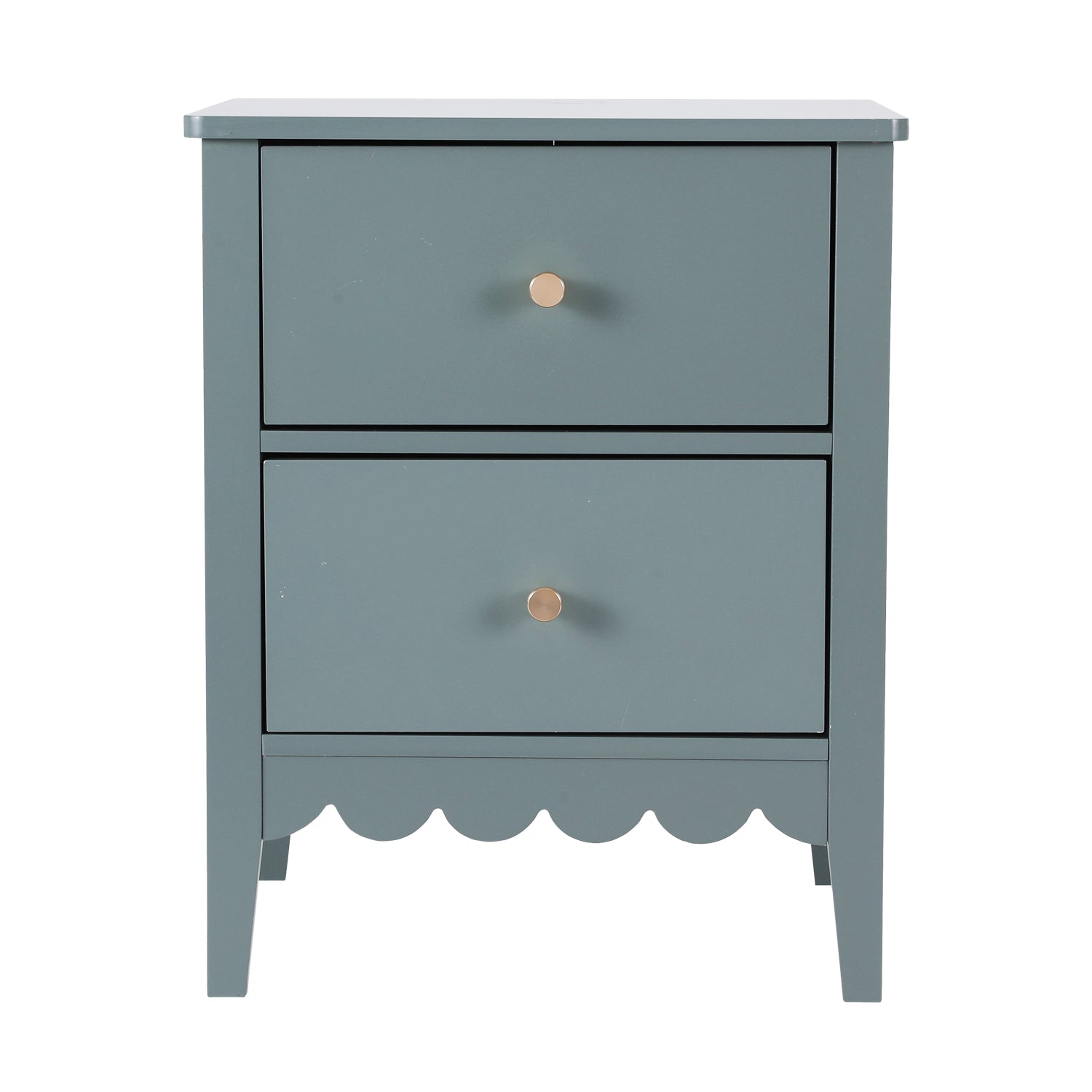 Bedside Table 2 Drawers Bedroom Storage Nightstand Green - Furniture > Bedroom > Bedside Tables - Rivercity House & Home Co. (ABN 18 642 972 209) - Affordable Modern Furniture Australia