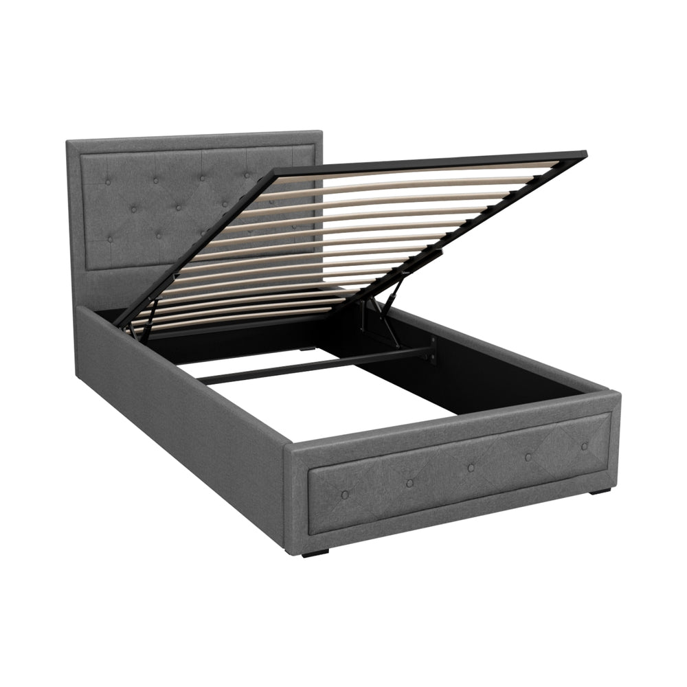 Bronte Storage King Single Bed Frame Grey - Rivercity House & Home Co. (ABN 18 642 972 209) - Affordable Modern Furniture Australia