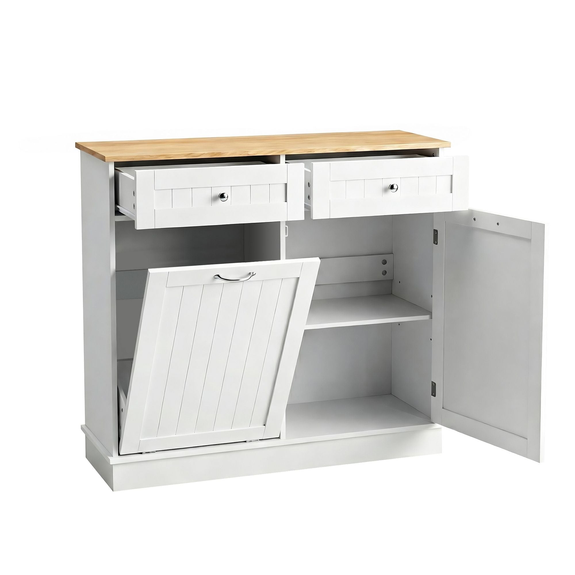 Buffet Sideboard Cabinet Kitchen Tilt Out Bin Holder Storage Cupboard - Furniture > Dining > Buffets & Sideboards - Rivercity House & Home Co. (ABN 18 642 972 209) - Affordable Modern Furniture Australia