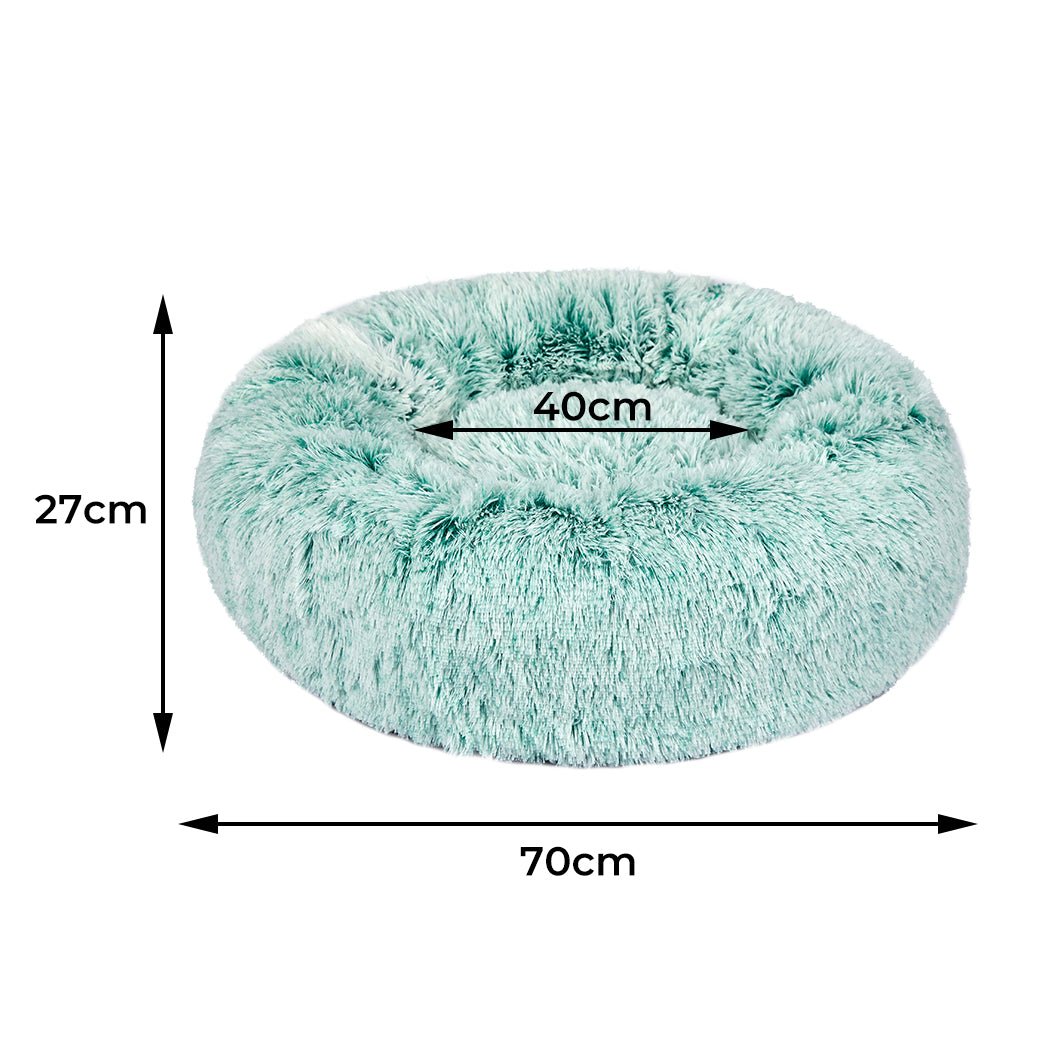 Calming Donut Pet Bed Medium for Cat and Dog - Teal - Rivercity House & Home Co. (ABN 18 642 972 209) - Affordable Modern Furniture Australia