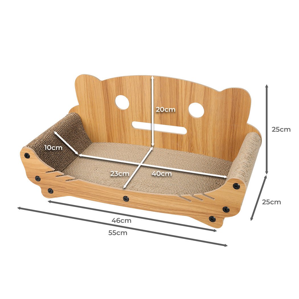 Cat Kitten Claw Scratching Board with MDF Frame - Brown - Rivercity House & Home Co. (ABN 18 642 972 209) - Affordable Modern Furniture Australia