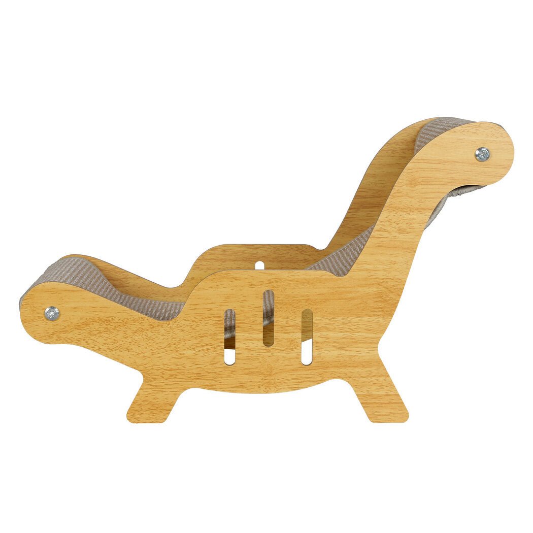 Cat Scratcher and Bed Lounge Chair with Scratching Pad - Light Wood & Brown - Rivercity House & Home Co. (ABN 18 642 972 209) - Affordable Modern Furniture Australia