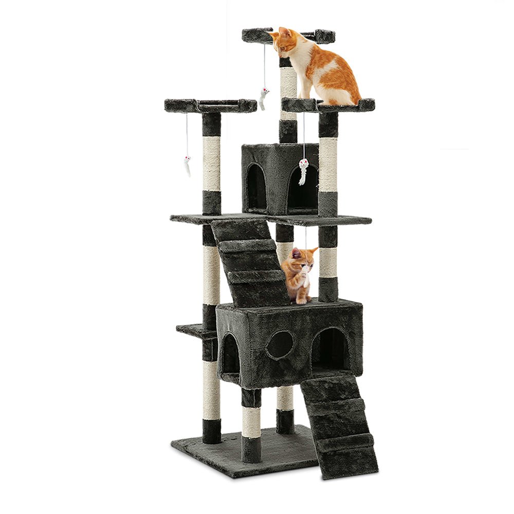 Cat Tree 180cm Trees Scratching Post Scratcher Tower Condo House - Pet Care - Rivercity House & Home Co. (ABN 18 642 972 209) - Affordable Modern Furniture Australia