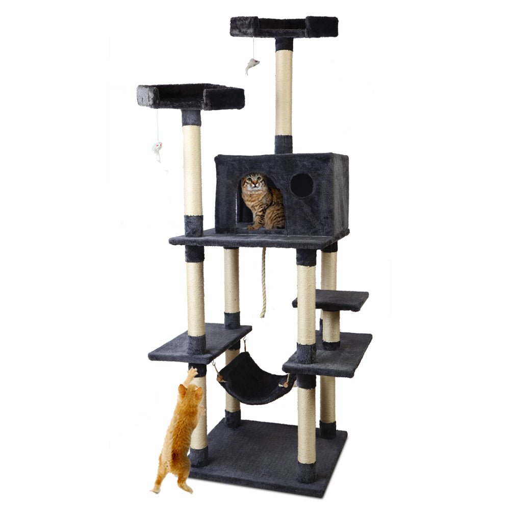 Cat Tree 184cm Trees Scratching Post Scratcher Tower Condo House Furniture Wood - Pet Care > Cat Supplies - Rivercity House & Home Co. (ABN 18 642 972 209) - Affordable Modern Furniture Australia