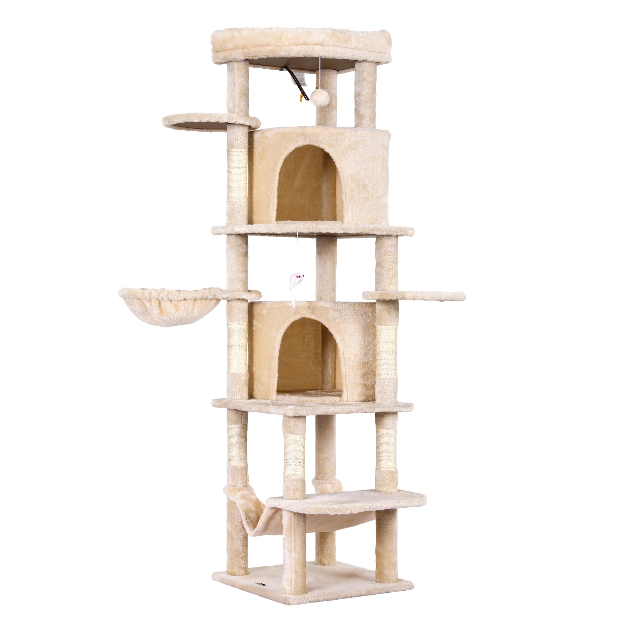 Cat Tree Tower 167cm Large Scratching Post Furniture Scratcher House Beige - Pet Care > Cat Supplies > Cat Scratchers - Rivercity House & Home Co. (ABN 18 642 972 209) - Affordable Modern Furniture Australia