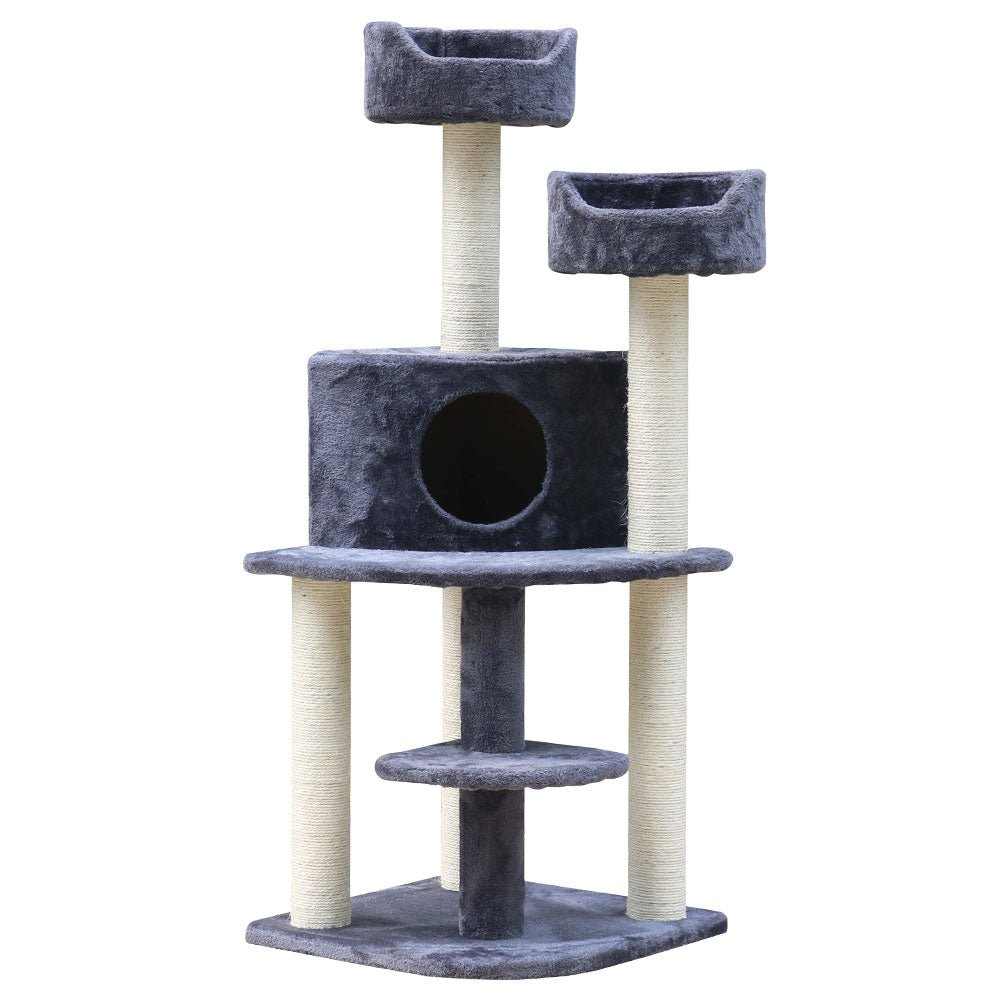Cat Tree Trees Scratching Post Scratcher Tower Condo House Grey 126cm - Pet Care > Cat Supplies - Rivercity House & Home Co. (ABN 18 642 972 209) - Affordable Modern Furniture Australia