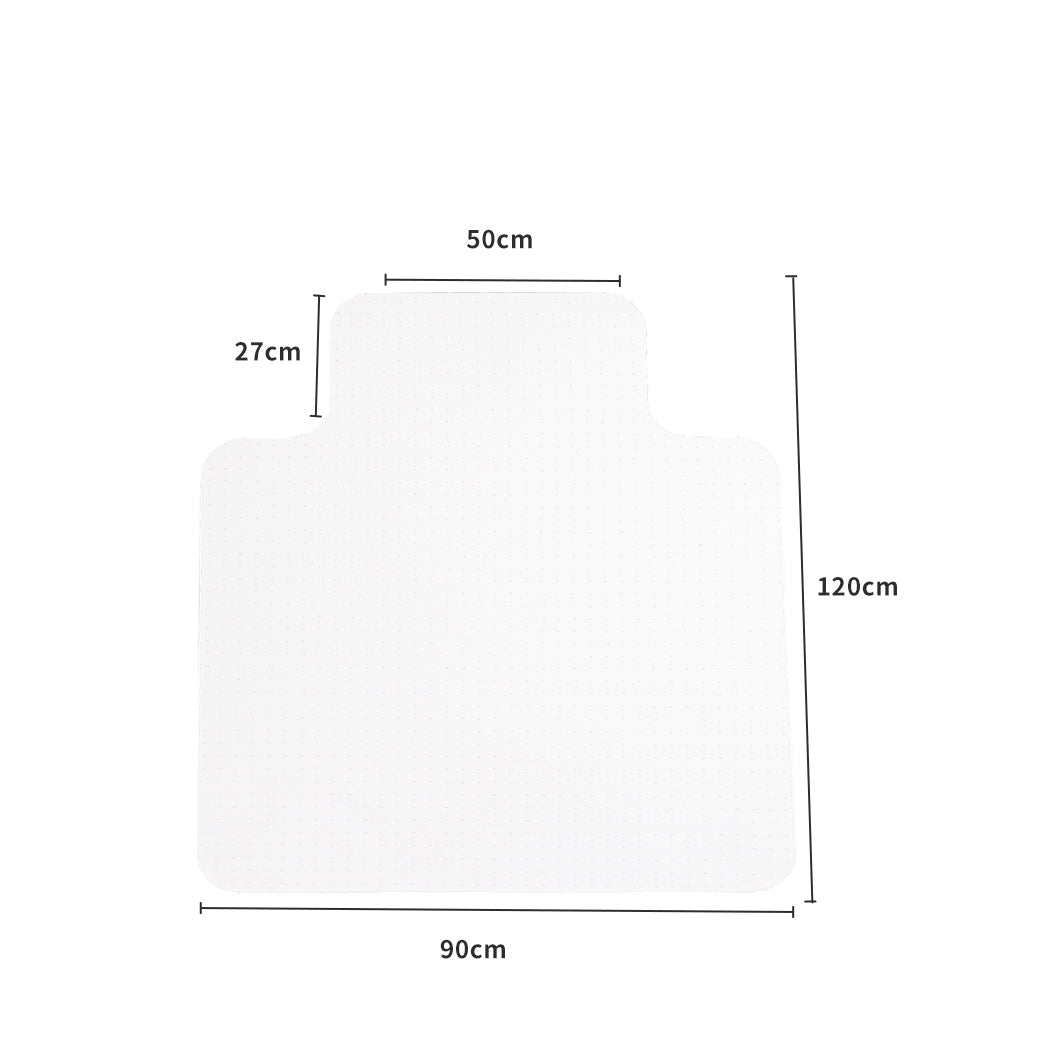 Chair Mat Carpet Floor Protector 120x90cm PVC with Grippers - Clear - Rivercity House & Home Co. (ABN 18 642 972 209) - Affordable Modern Furniture Australia