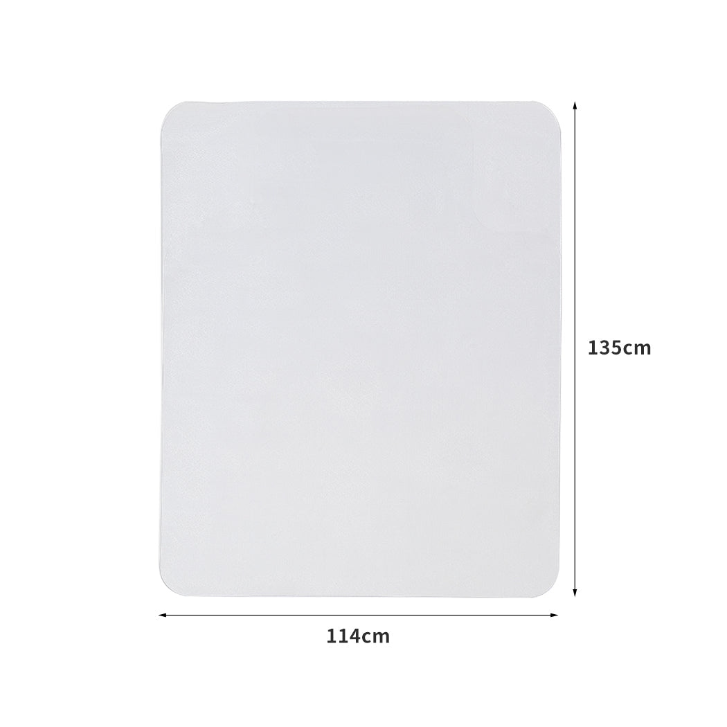 Chair Mat Office Floor Protector 135x114cm - Clear - Rivercity House & Home Co. (ABN 18 642 972 209) - Affordable Modern Furniture Australia