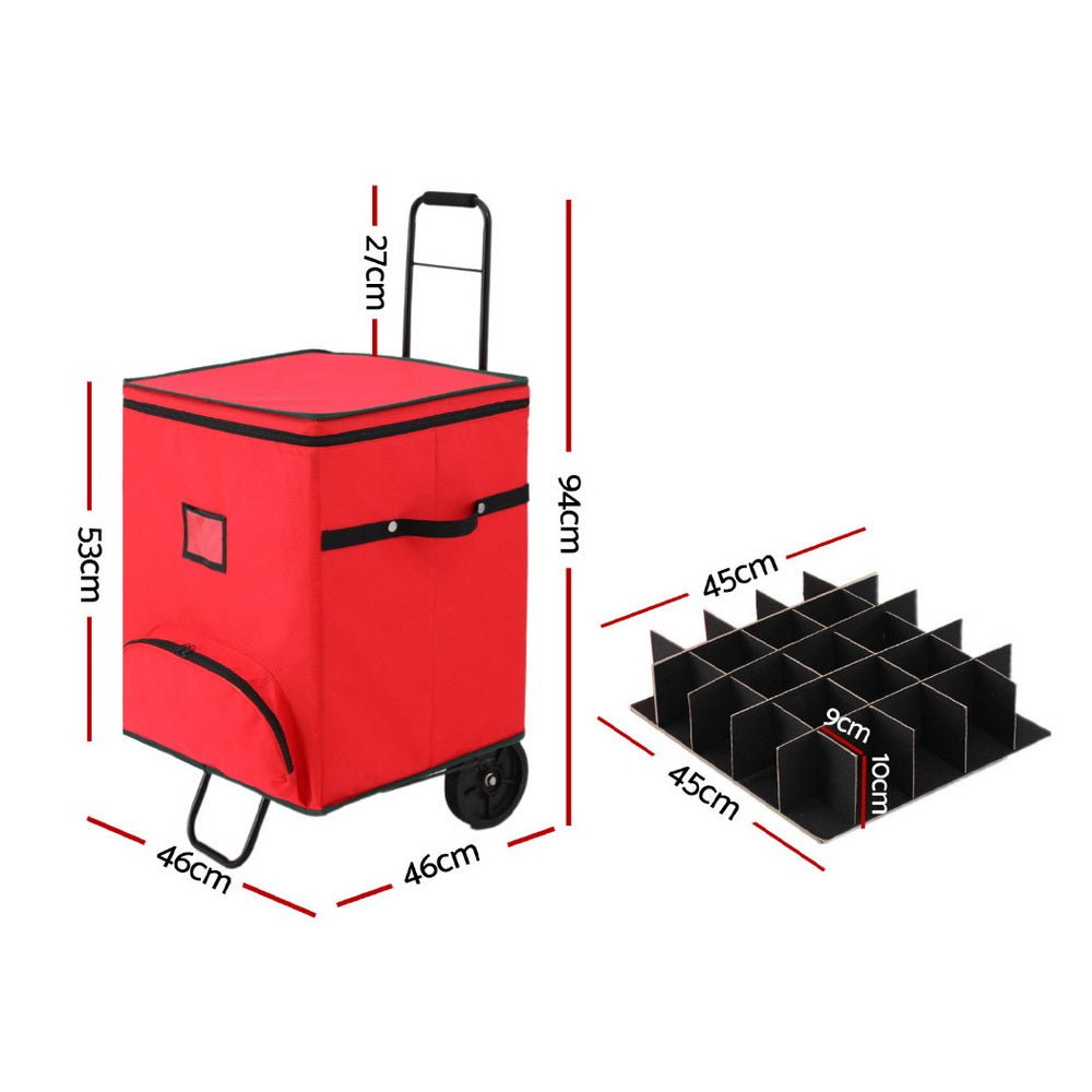 Christmas Baubles Storage Cart Roller 125 Dividers - Home & Garden > Storage > Storage Boxes - Rivercity House & Home Co. (ABN 18 642 972 209) - Affordable Modern Furniture Australia