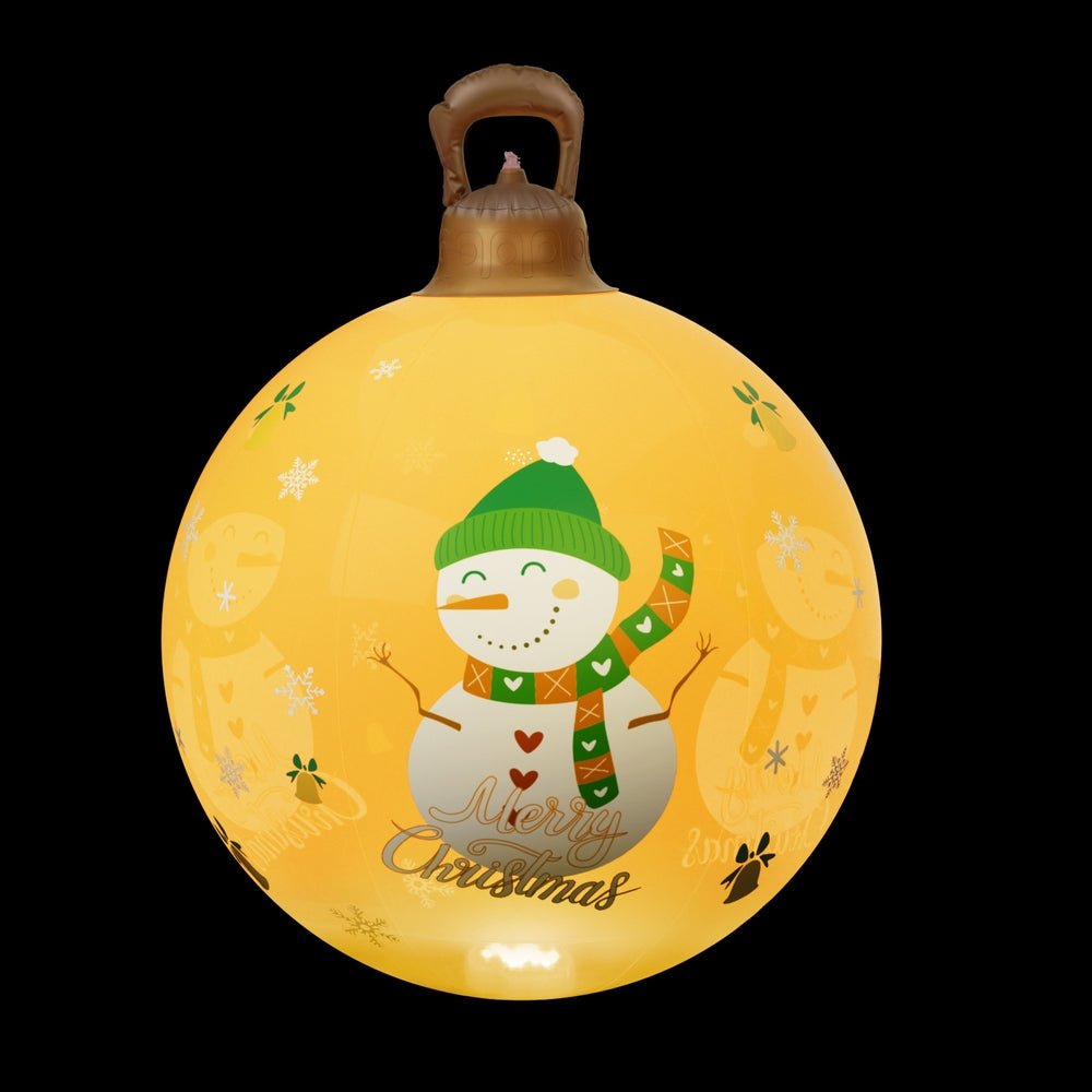 Christmas Inflatable Ball Led 60cm Snowman Decoration Bauble Gold - Occasions > Christmas > Christmas Decorations - Rivercity House & Home Co. (ABN 18 642 972 209) - Affordable Modern Furniture Australia