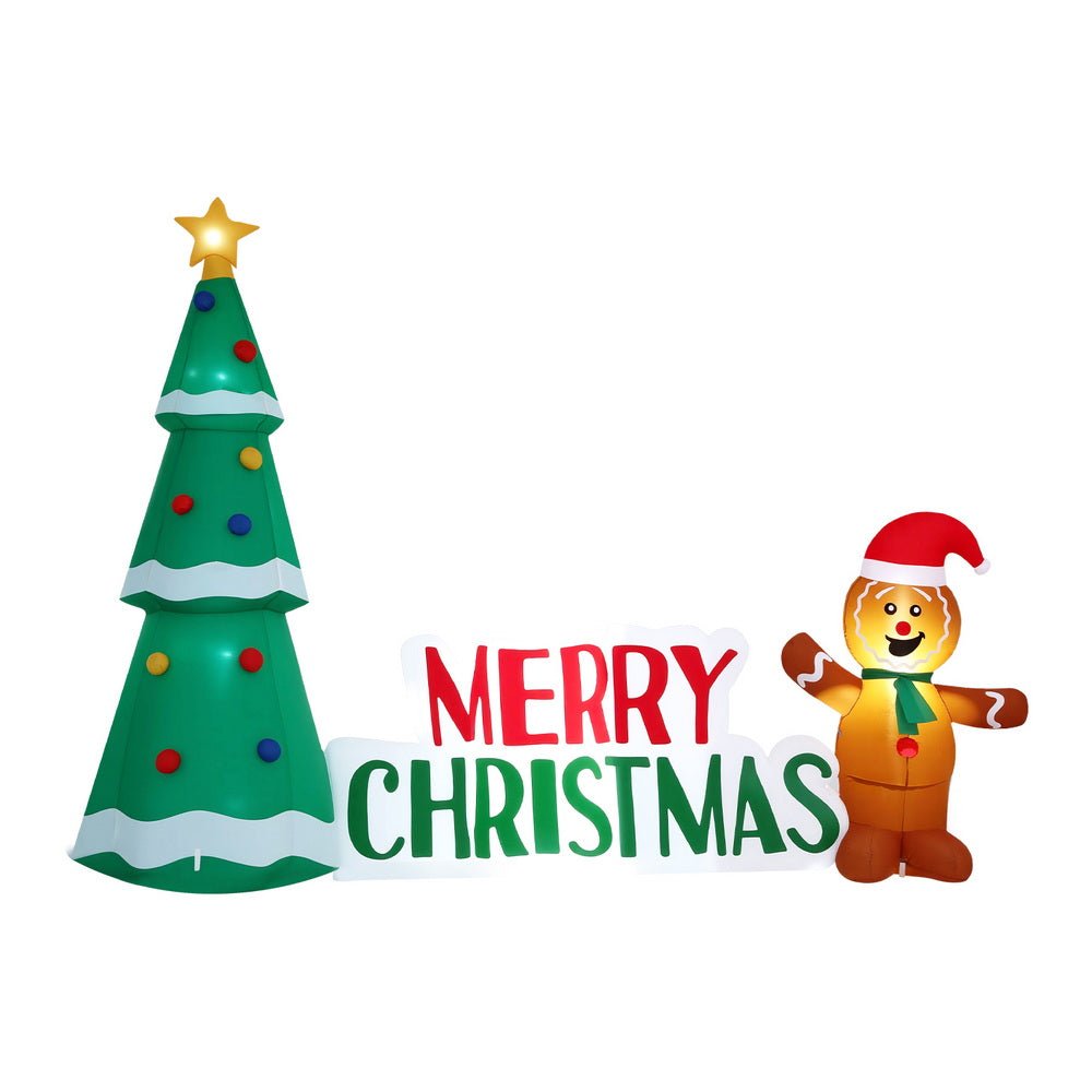 Christmas Inflatable Gingerbread Man Tree LED Illuminated Decorations - Occasions > Christmas > Outdoor Decorations & Lights - Rivercity House & Home Co. (ABN 18 642 972 209) - Affordable Modern Furniture Australia