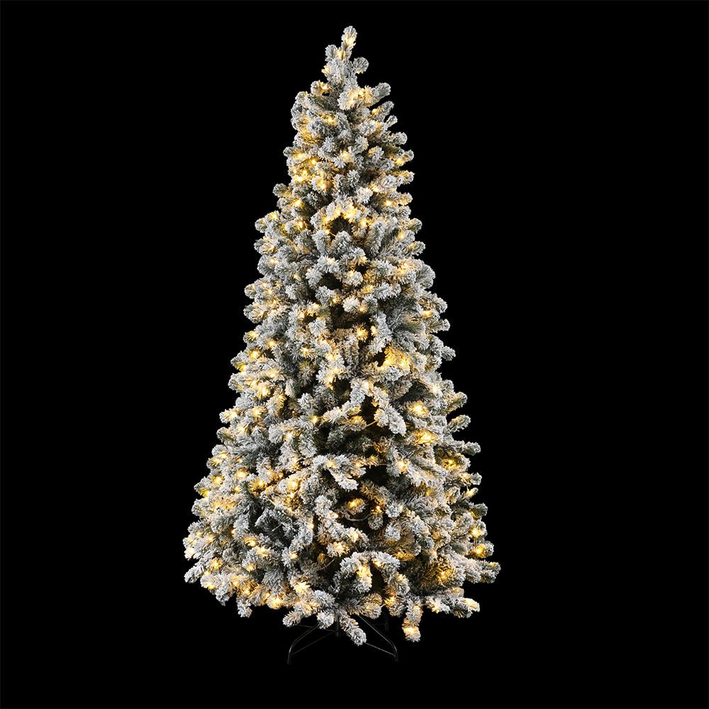 Christmas Tree 2.1m Snow Flocked LED Xmas Decoration 8 Light Modes - Occasions > Christmas > Christmas Trees - Rivercity House & Home Co. (ABN 18 642 972 209) - Affordable Modern Furniture Australia