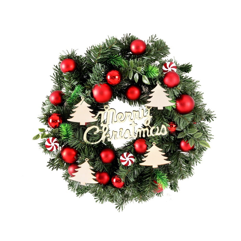 Christmas Wreath 40CM Xmas Garland Baubles Ornaments Party Decor - Occasions > Christmas > Christmas Wreaths & Garlands - Rivercity House & Home Co. (ABN 18 642 972 209) - Affordable Modern Furniture Australia