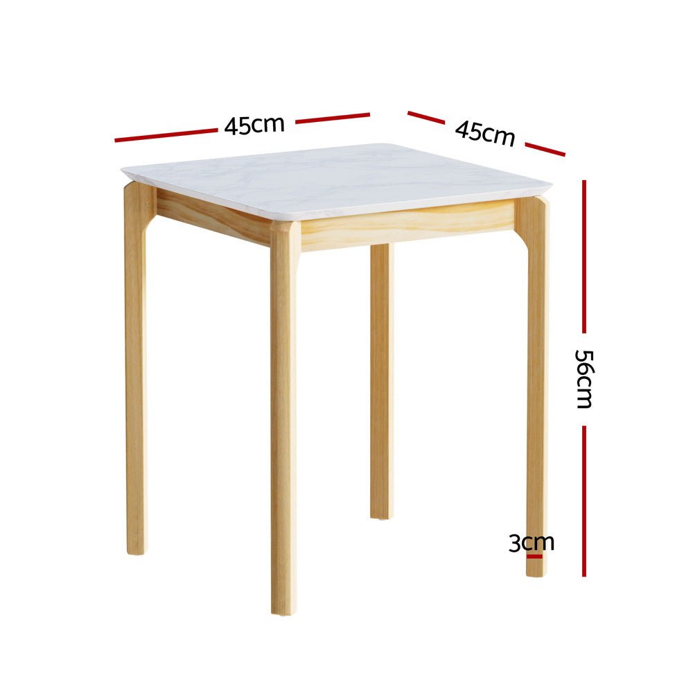 Coffee Table Marble Effect Square - Furniture > Living Room > Coffee Tables - Rivercity House & Home Co. (ABN 18 642 972 209) - Affordable Modern Furniture Australia