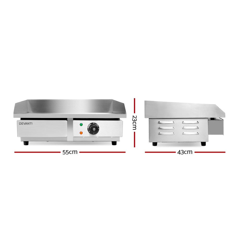 Commercial Electric Griddle 55cm BBQ Grill Plate 3000W - Home & Garden > BBQ > BBQ Tools - Rivercity House & Home Co. (ABN 18 642 972 209) - Affordable Modern Furniture Australia