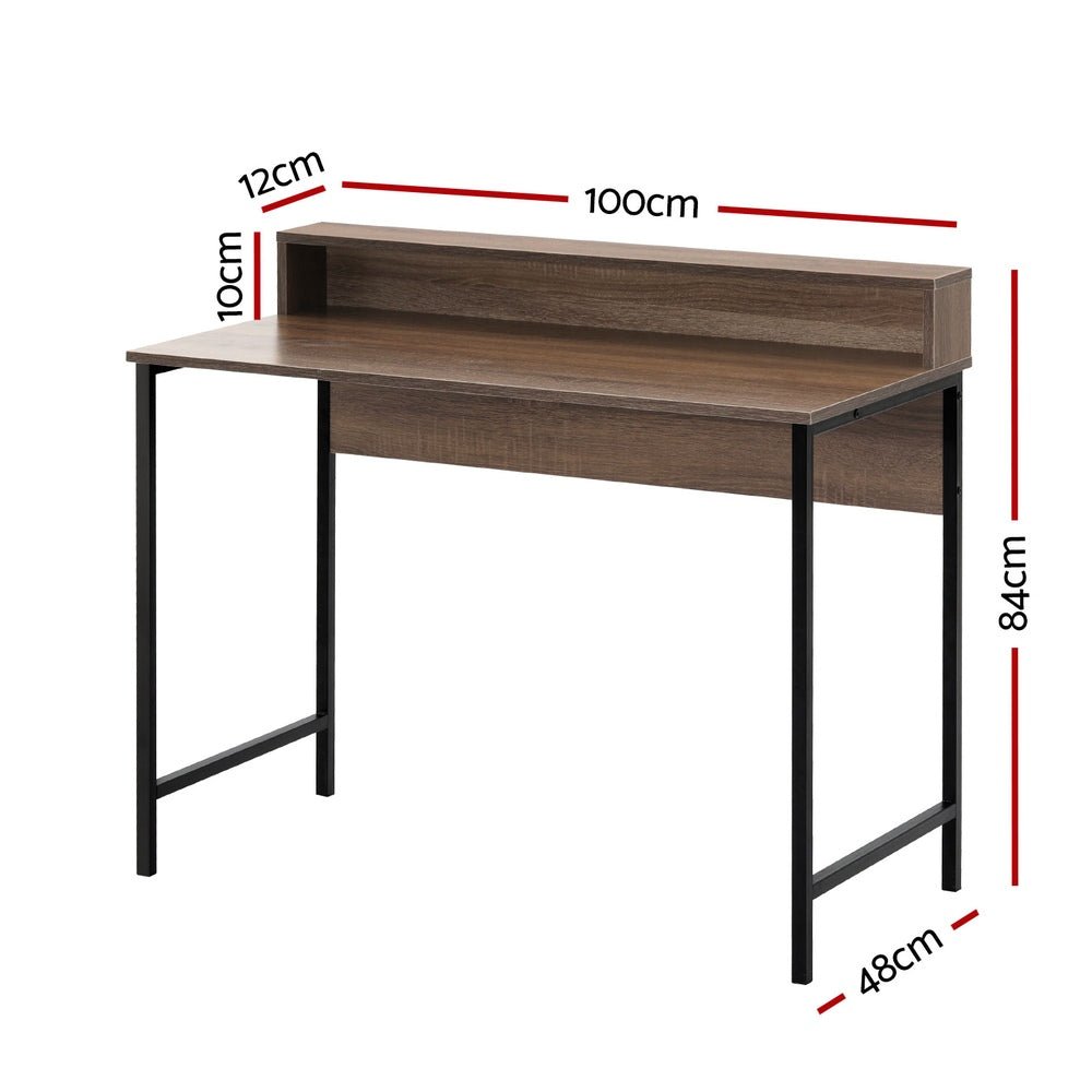 Compact Computer Desk with Shelf - Rivercity House & Home Co. (ABN 18 642 972 209) - Affordable Modern Furniture Australia