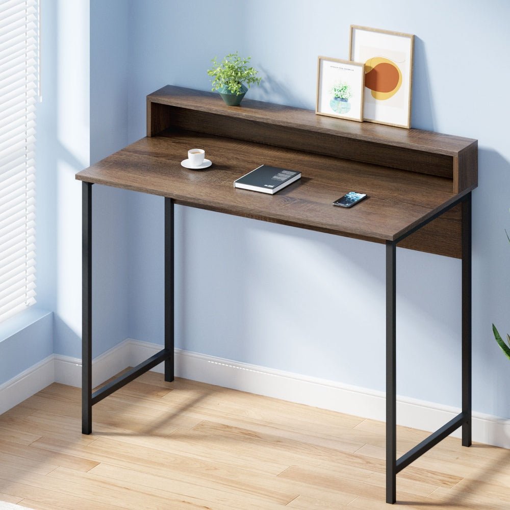 Compact Computer Desk with Shelf - Rivercity House & Home Co. (ABN 18 642 972 209) - Affordable Modern Furniture Australia