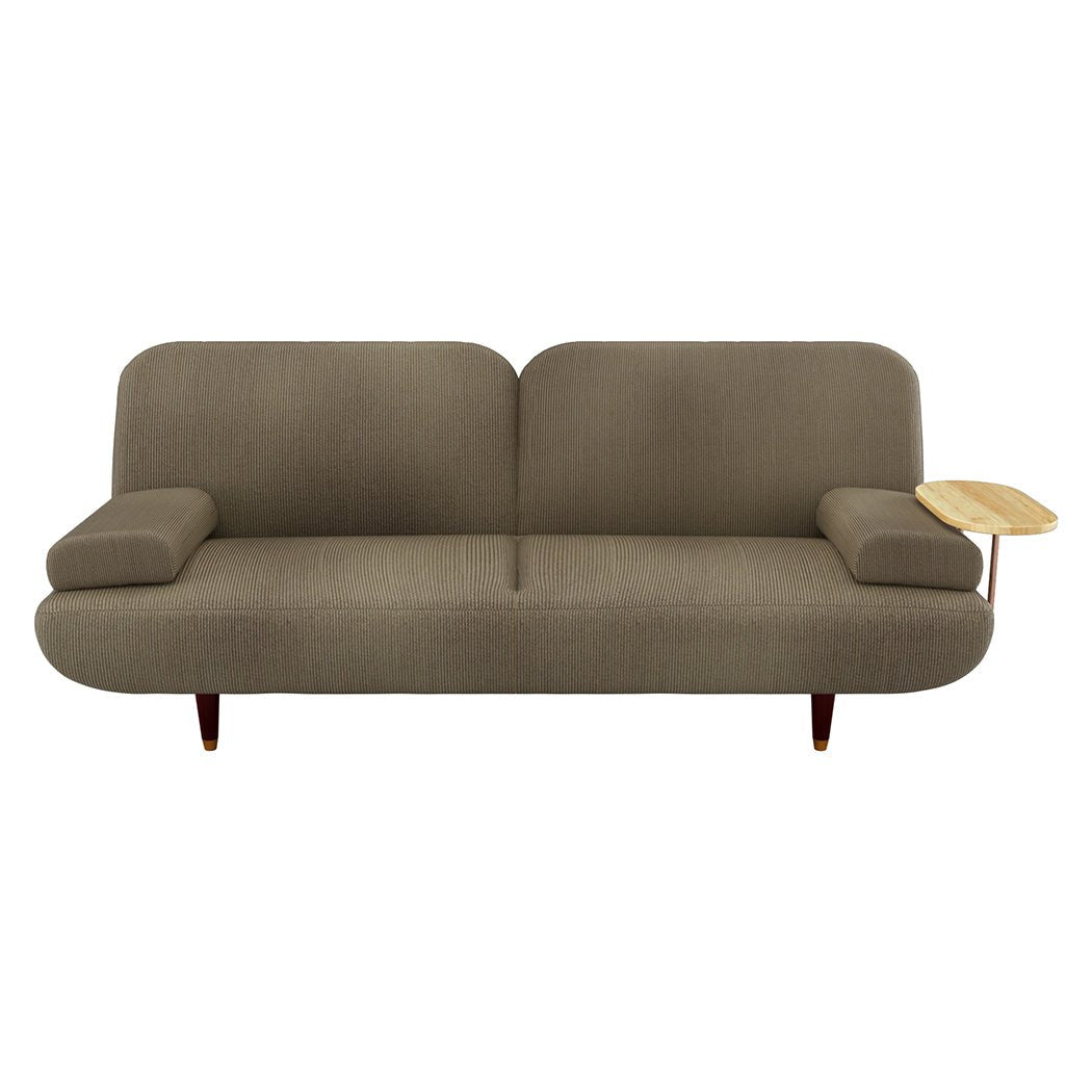 Convertible 3 - Seater Sofabed with USB Charging and Removable Side Table - Khaki - Rivercity House & Home Co. (ABN 18 642 972 209) - Affordable Modern Furniture Australia