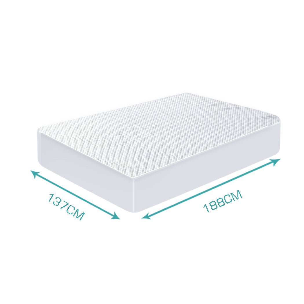 Cool Comfort Double Mattress Protector Topper with Waterproof PU Coating - White - Rivercity House & Home Co. (ABN 18 642 972 209) - Affordable Modern Furniture Australia