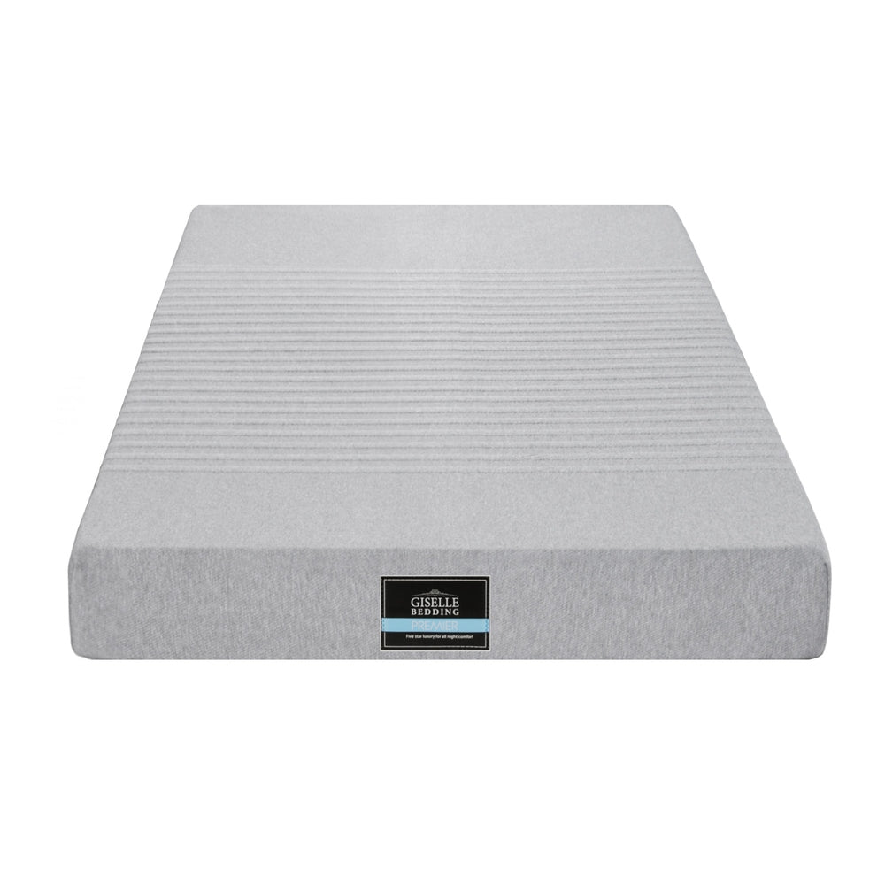 Cool Gel Memory Foam Mattress Charcoal 7 - Zone Washable Bamboo Cover 15cm King Single - Furniture > Mattresses > King Single Mattress - Rivercity House & Home Co. (ABN 18 642 972 209) - Affordable Modern Furniture Australia