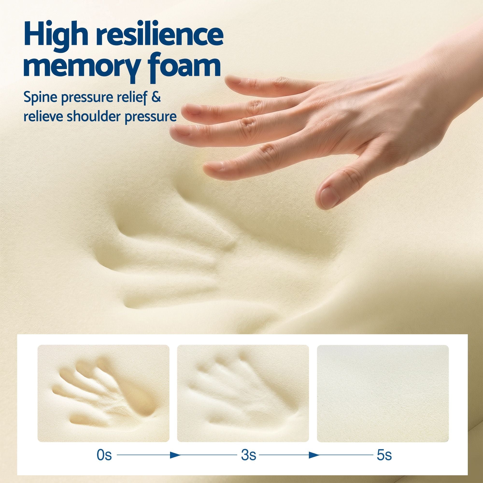 Cooling Memory Foam Pillows for Sleeping, Anti-Clumping Solid Core Bed Pillows for Hot Sleepers, Supportive Side Sleeper Pillow, Washable Cover Queen Size 1 Pack, 70x40x10cm - Home & Garden > Bedding > Pillows - Rivercity House & Home Co. (ABN 18 642 972 209) - Affordable Modern Furniture Australia