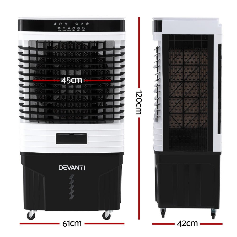 Devanti 60L Evaporative Air Cooler Conditioner - Appliances > Air Conditioners > Evaporative Coolers - Rivercity House & Home Co. (ABN 18 642 972 209) - Affordable Modern Furniture Australia