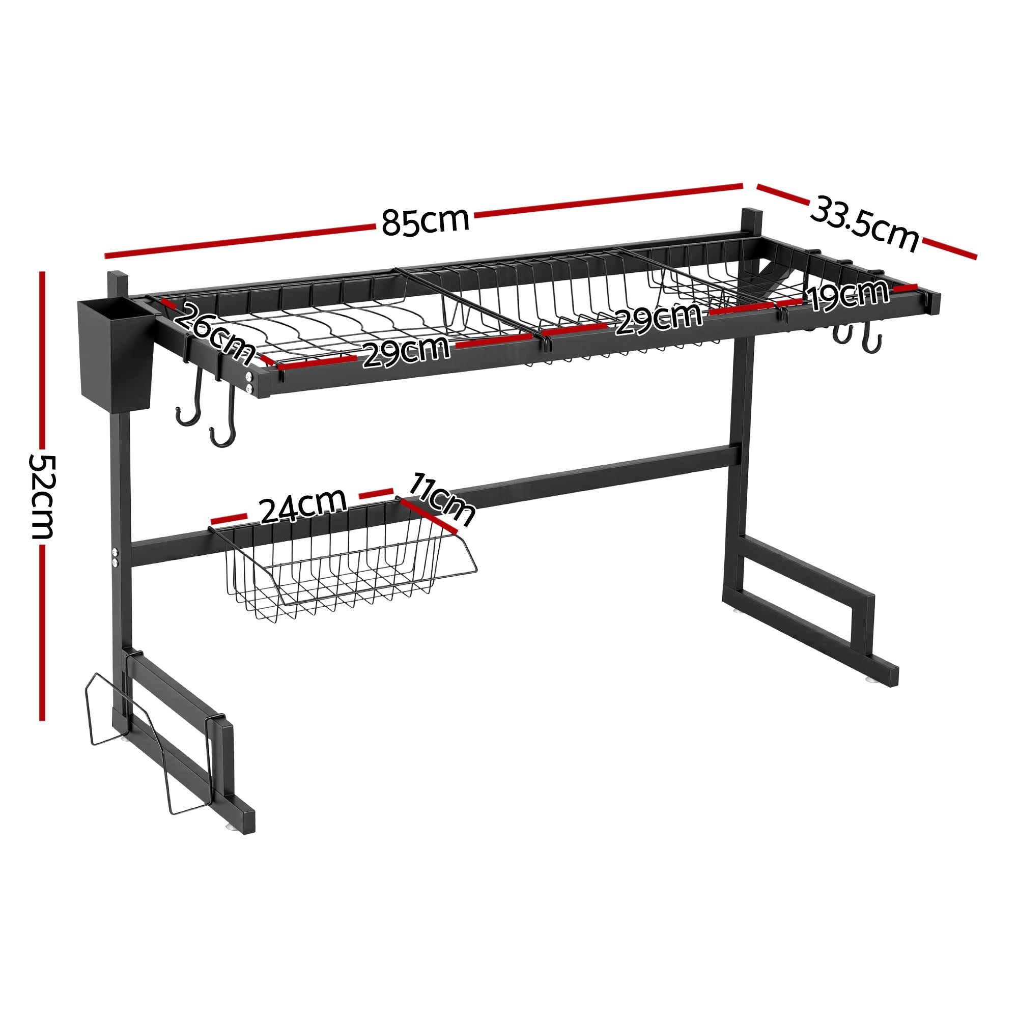 Dish Drying Rack for Kitchen Storage Organisation Kitchen Sink Organiser Dish Drainer - Home & Garden > Kitchenware > Dish Racks - Rivercity House & Home Co. (ABN 18 642 972 209) - Affordable Modern Furniture Australia