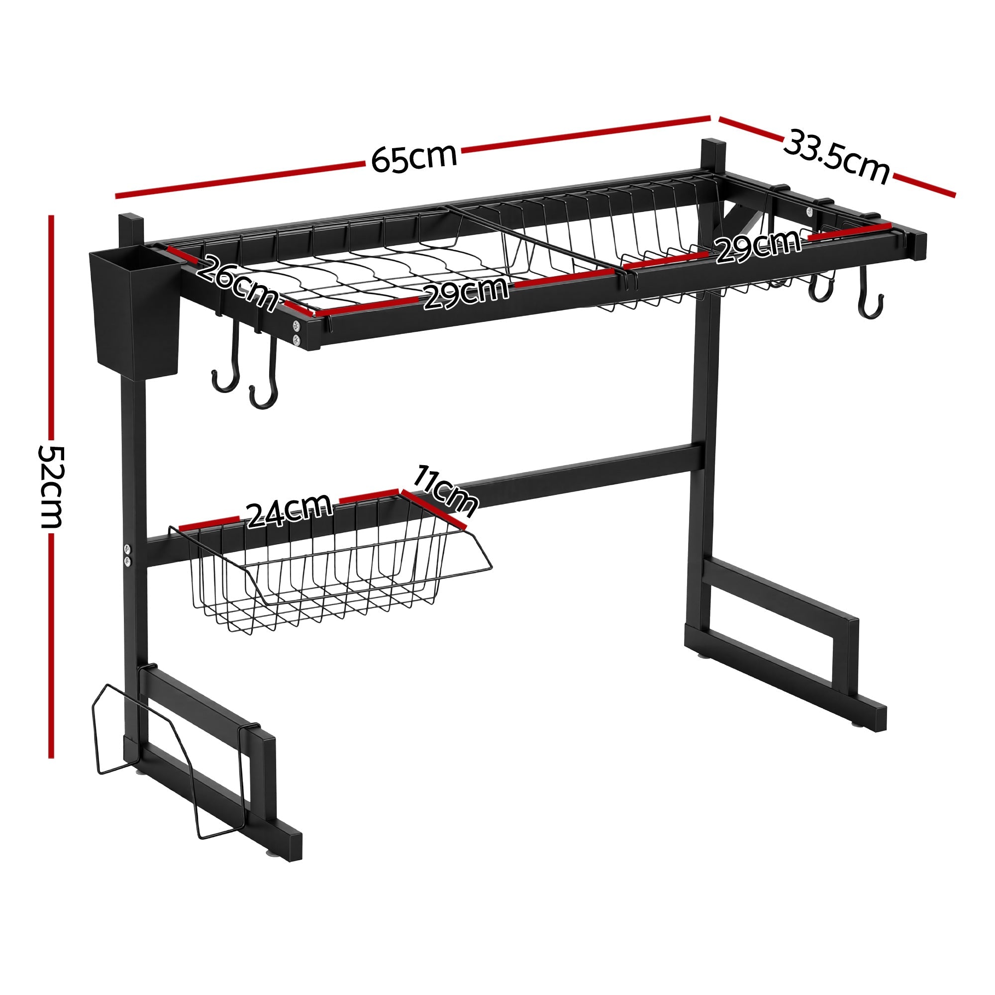 Dish Drying Rack for Kitchen Storage Organisation Kitchen Sink Organiser Dish Drainer - Home & Garden > Kitchenware > Dish Racks - Rivercity House & Home Co. (ABN 18 642 972 209) - Affordable Modern Furniture Australia