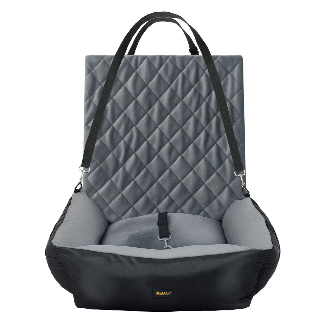 Dog Car Seat Travel Safety Booster with Straps - Grey - Rivercity House & Home Co. (ABN 18 642 972 209) - Affordable Modern Furniture Australia
