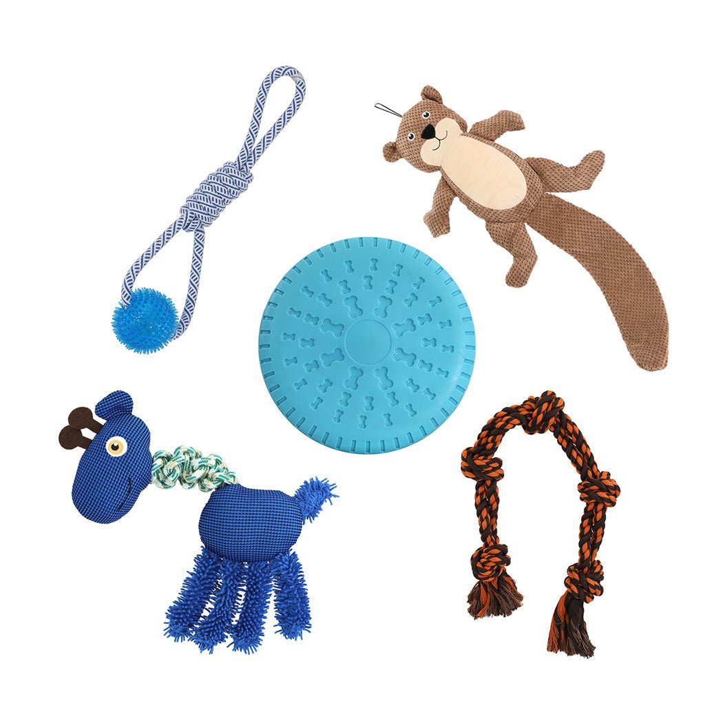 Dog Chew Toys Squeaky Puppy Pet Set - Multi - Color - Rivercity House & Home Co. (ABN 18 642 972 209) - Affordable Modern Furniture Australia
