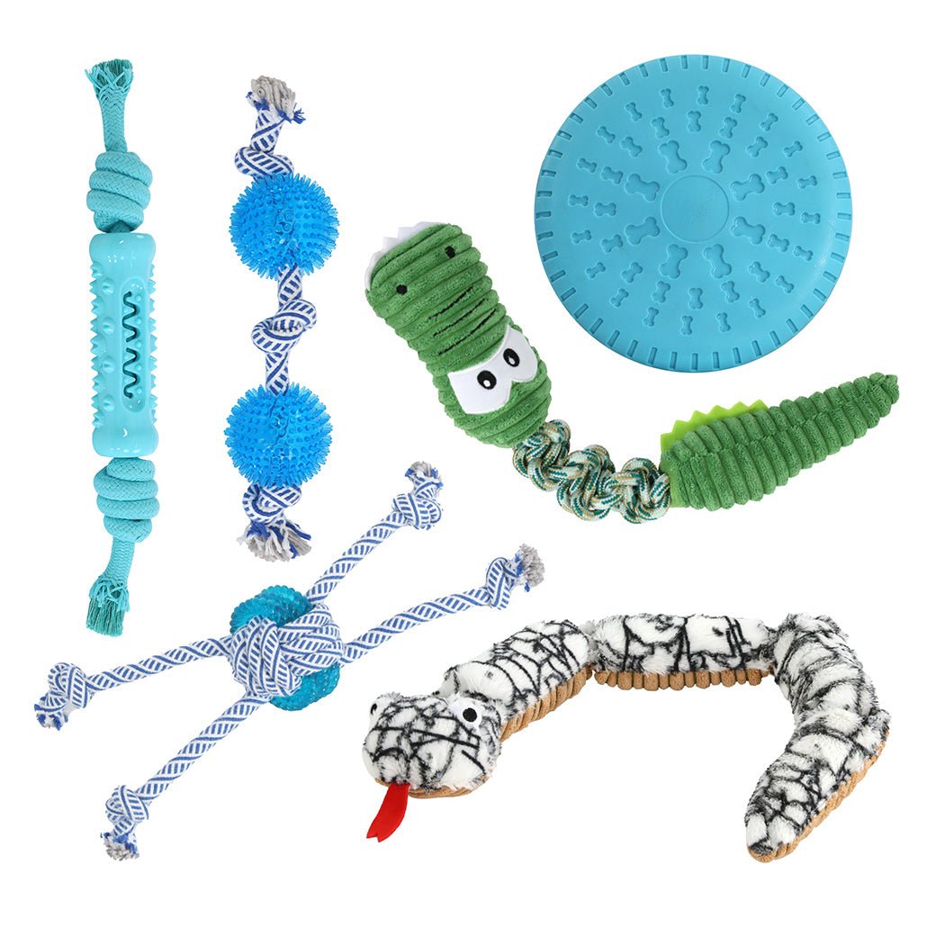 Dog Chew Toys Squeaky Puppy Pet Toy Set - Multicolor - Rivercity House & Home Co. (ABN 18 642 972 209) - Affordable Modern Furniture Australia