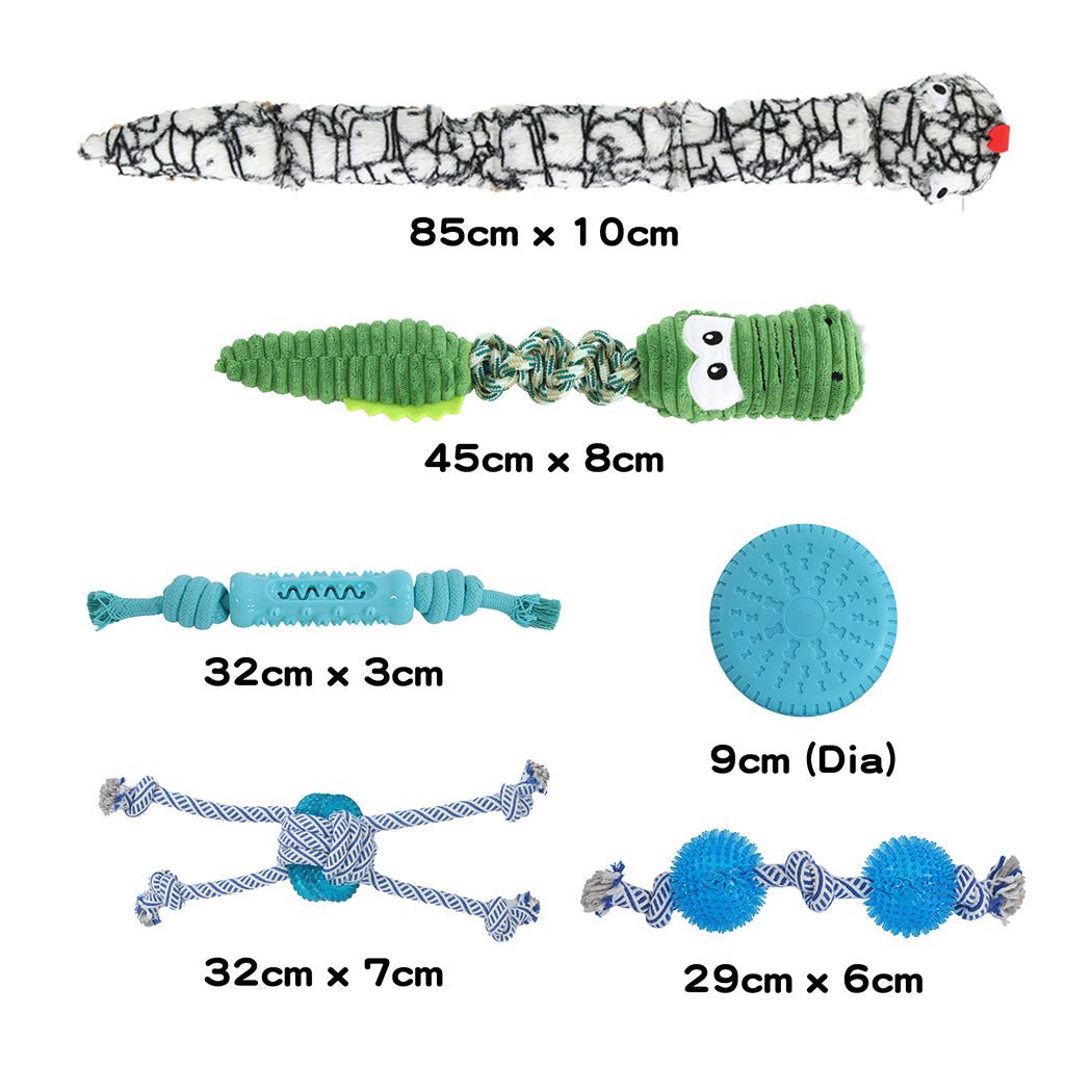 Dog Chew Toys Squeaky Puppy Pet Toy Set - Multicolor - Rivercity House & Home Co. (ABN 18 642 972 209) - Affordable Modern Furniture Australia