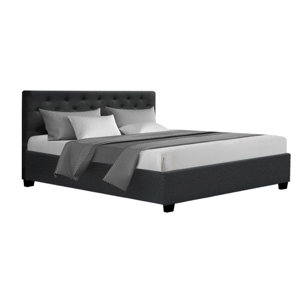 Dorilla Storage Queen Bed Frame Charcoal - Rivercity House & Home Co. (ABN 18 642 972 209) - Affordable Modern Furniture Australia