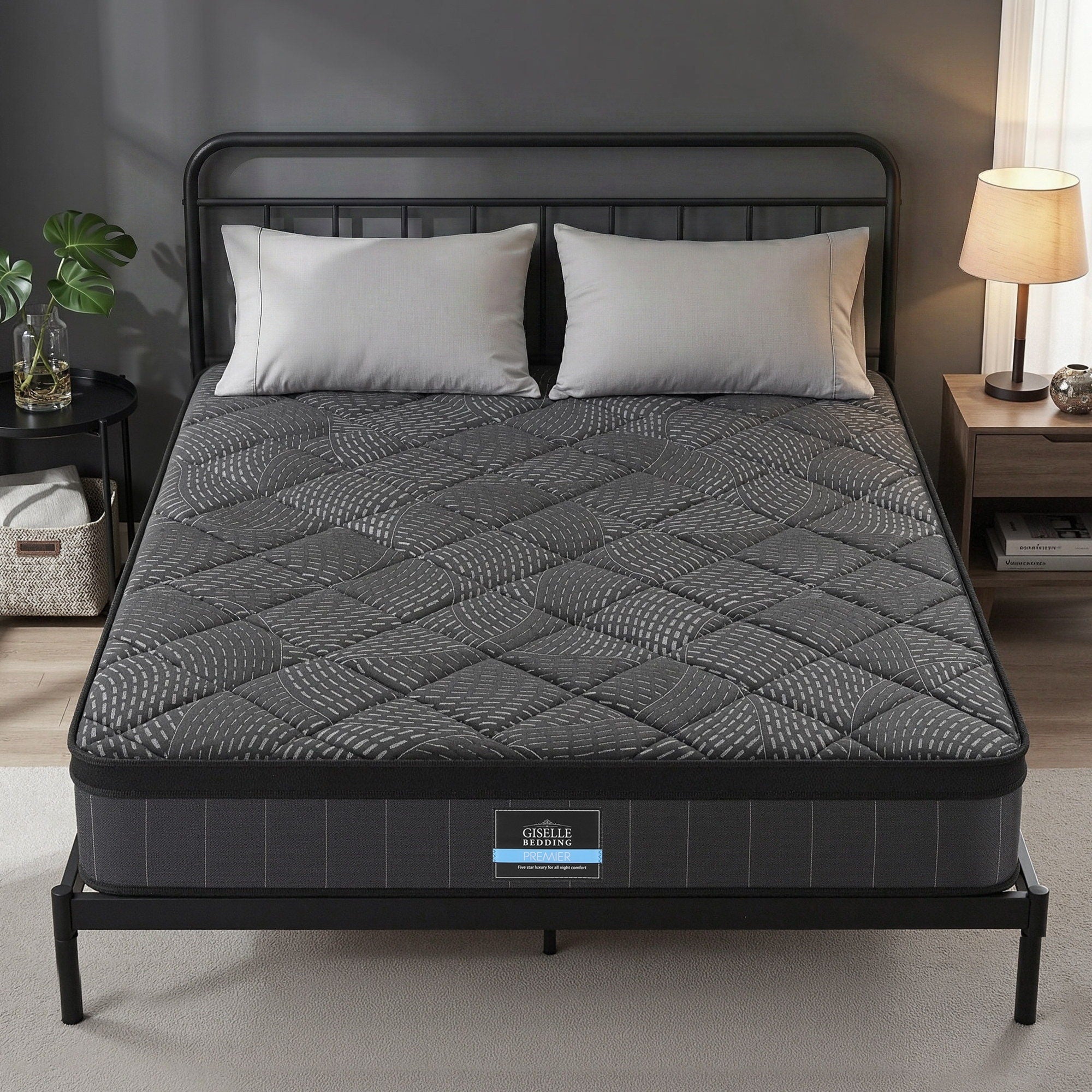 Double Mattress 25cm Pocket Spring Latex Euro Top Medium Firm Bed - Furniture > Mattresses > Double Mattress - Rivercity House & Home Co. (ABN 18 642 972 209) - Affordable Modern Furniture Australia