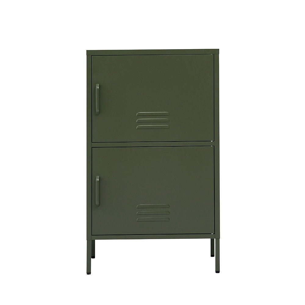 Double Metal Locker Style Buffet Sideboard Cabinet - Green - Home & Garden > Bedding - Rivercity House & Home Co. (ABN 18 642 972 209) - Affordable Modern Furniture Australia