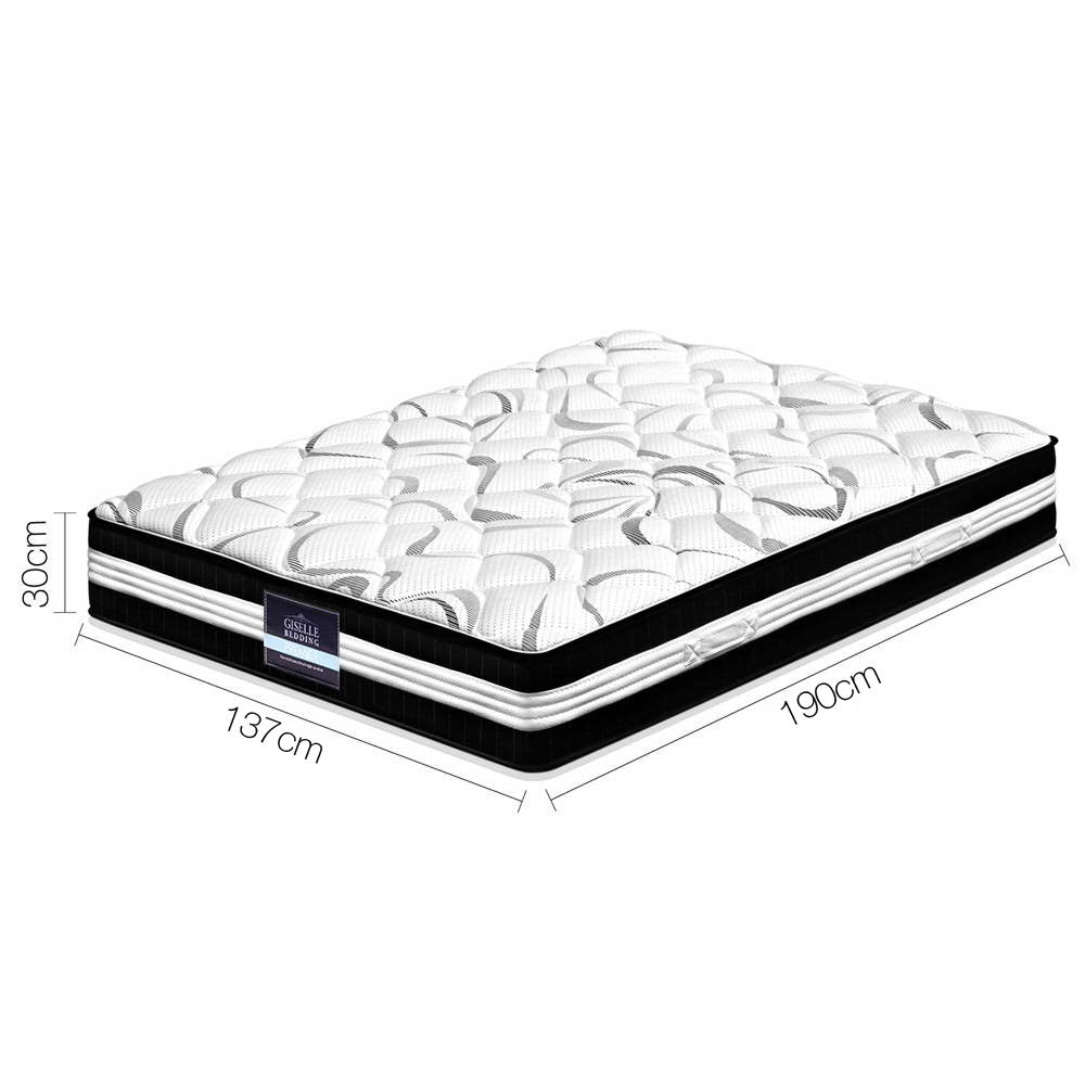 Double Size | Mykonos Euro Top Pocket Spring Mattress (Medium Firm) - Rivercity House & Home Co. (ABN 18 642 972 209) - Affordable Modern Furniture Australia