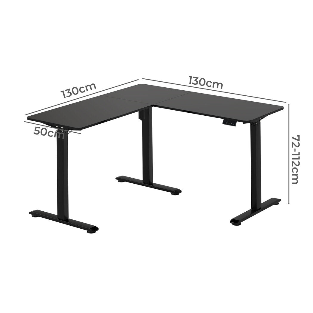 Electric Adjustable Height Standing Desk Table with Memory Function - Black - Rivercity House & Home Co. (ABN 18 642 972 209) - Affordable Modern Furniture Australia