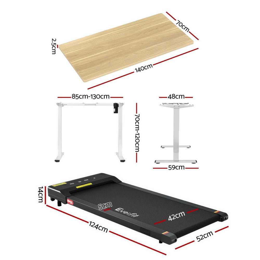 Electric Treadmill with 140cm Automatic Standing Desk Walking Pad 400mm - Furniture > Office > Desks - Rivercity House & Home Co. (ABN 18 642 972 209) - Affordable Modern Furniture Australia