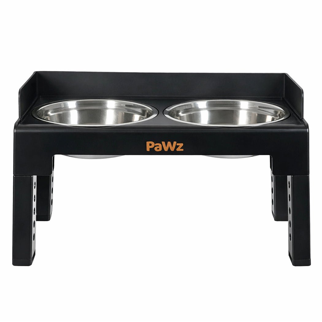 Elevated Dog Bowls 6 - Height Adjustable Raised Feeder with Spill Guard Large - Black - Rivercity House & Home Co. (ABN 18 642 972 209) - Affordable Modern Furniture Australia