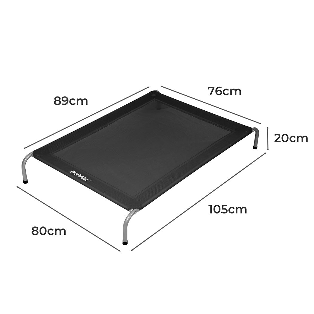 Elevated Large Trampoline Pet Bed for Dogs - Black - Rivercity House & Home Co. (ABN 18 642 972 209) - Affordable Modern Furniture Australia