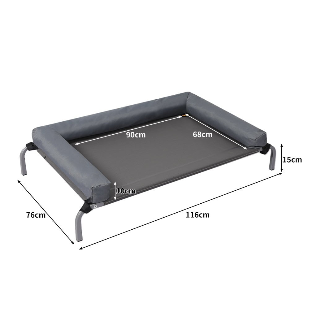 Elevated XL Dog and Cat Bed with Steel Frame - Grey - Rivercity House & Home Co. (ABN 18 642 972 209) - Affordable Modern Furniture Australia