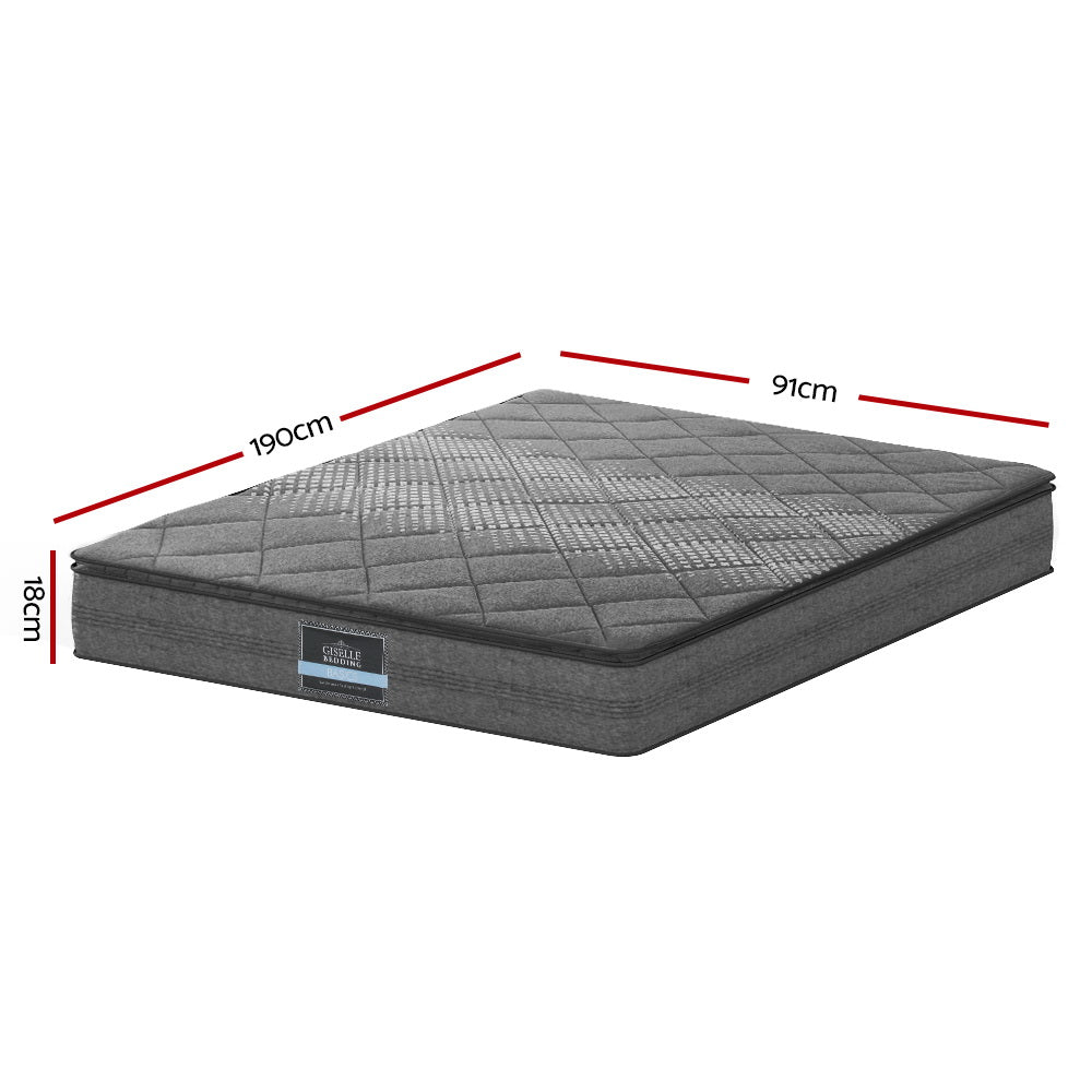 Ella Series Pillow Top Mattress 18CM Thick - Single - Furniture > Mattresses - Rivercity House & Home Co. (ABN 18 642 972 209) - Affordable Modern Furniture Australia