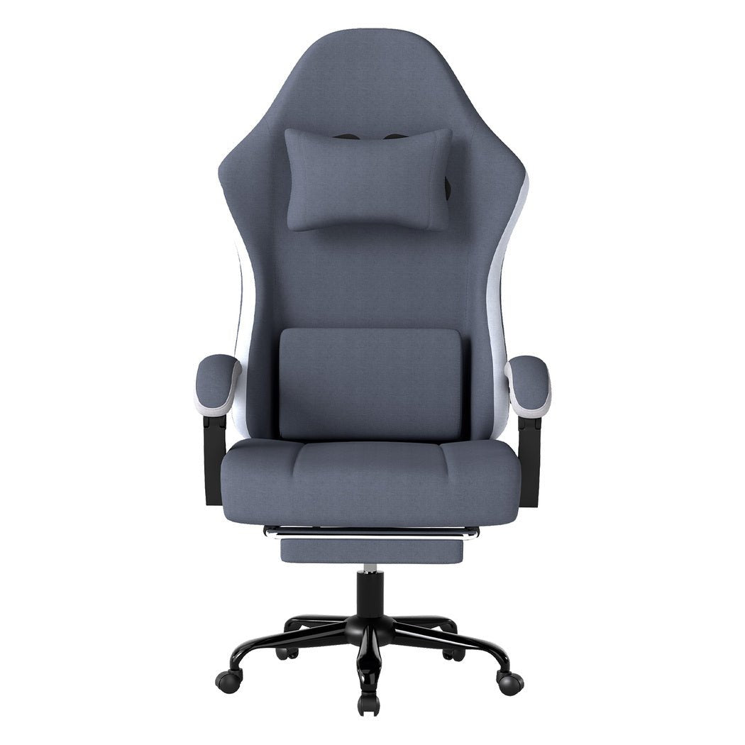Ergonomic High Back PU Leather Office and Gaming Chair with Recline - Black and Beige - Rivercity House & Home Co. (ABN 18 642 972 209) - Affordable Modern Furniture Australia