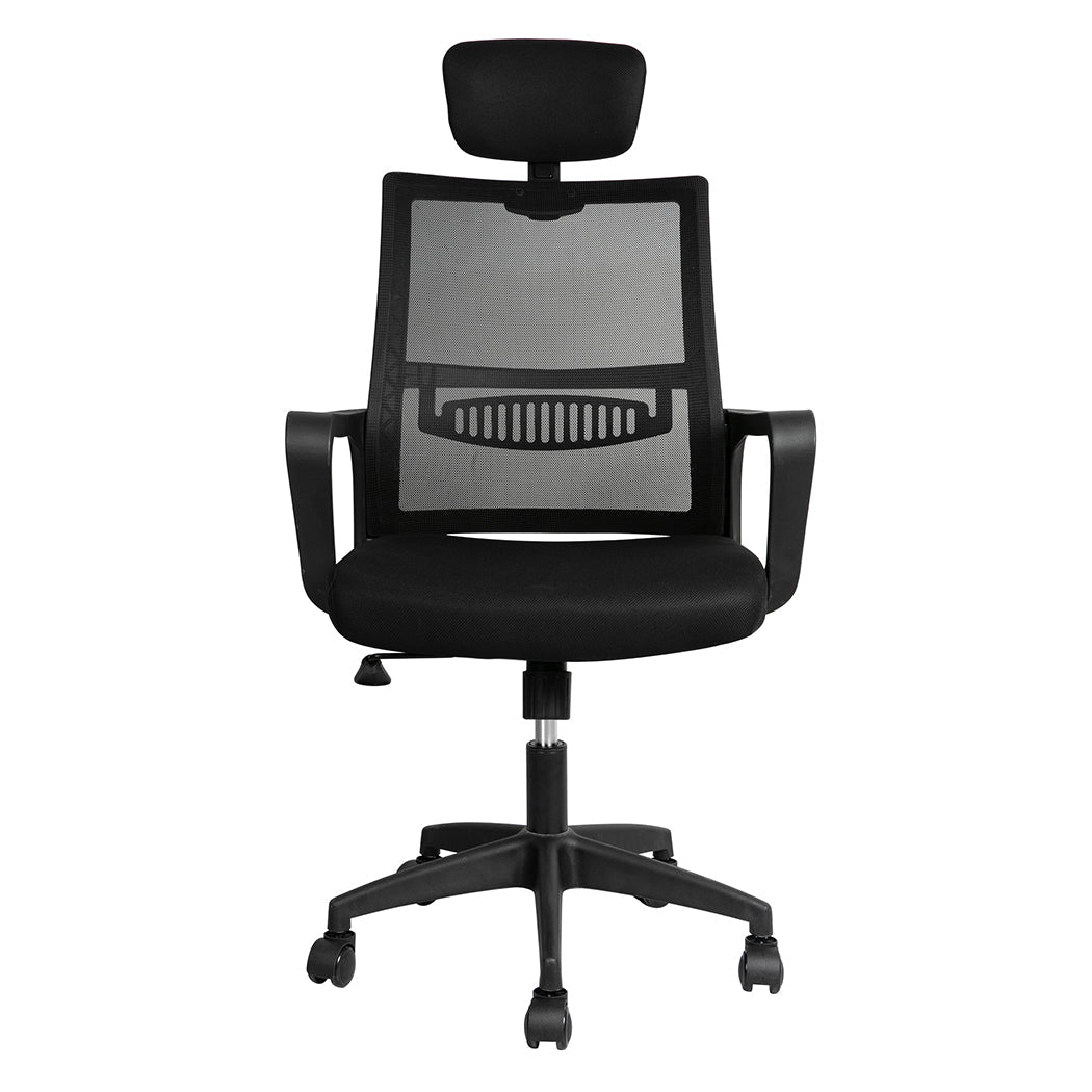 Ergonomic Mesh Office Gaming Executive Chair with Lumbar Support - Black - Rivercity House & Home Co. (ABN 18 642 972 209) - Affordable Modern Furniture Australia