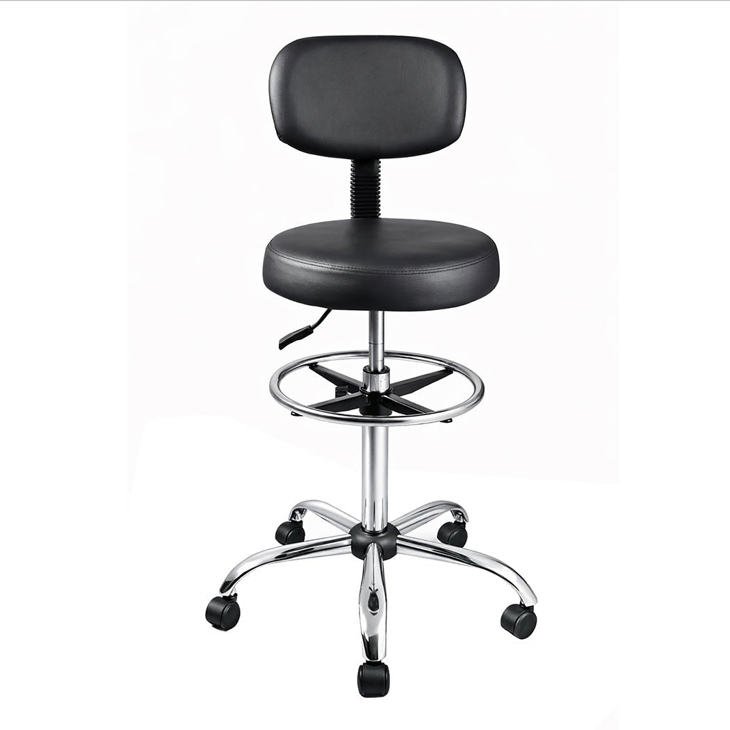 Ergonomic Swivel Office Chair with Adjustable Height, Footrest & Backrest - Black - Rivercity House & Home Co. (ABN 18 642 972 209) - Affordable Modern Furniture Australia
