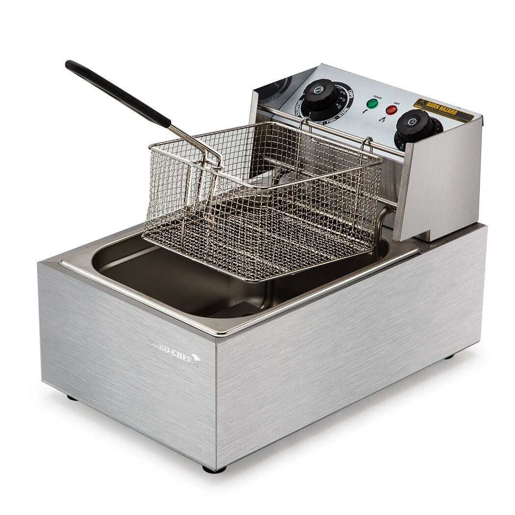 EuroChef Commercial Electric Deep Fryer Frying Basket Chip Cooker Fry Scoop - Appliances > Kitchen Appliances > Deep Fryers - Rivercity House & Home Co. (ABN 18 642 972 209) - Affordable Modern Furniture Australia